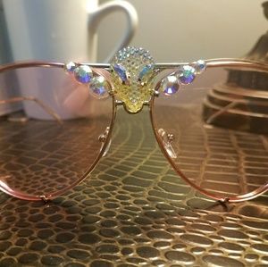 Pink Retro Sunglasses